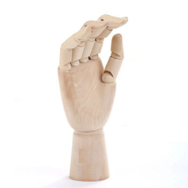 Wooden Doll Hand Joint Movable Hand Model Wooden Hand Art Sketch Tool, Size:7 Inch(Left  Hand)