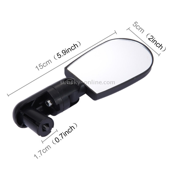2 PCS Mini Universal Adjustable Rear View Mirror Rear Reflector for Bicycle / Mountain Bike