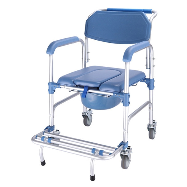 Elderly Toilet Seat Aluminum Alloy Wheelchair Pregnant Women Shower Chair with Wheels