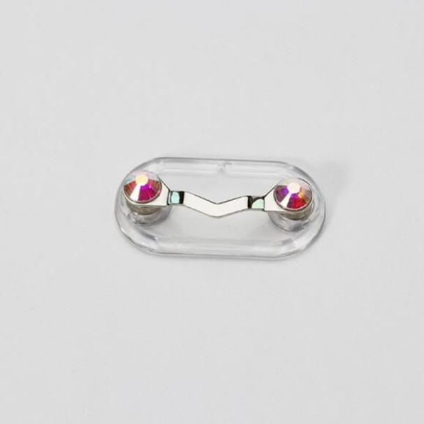 5 PCS Magnetic Glasses Holder Magnetic Brooch Number Plate Headset Glasses Clip(Colored Diamond)
