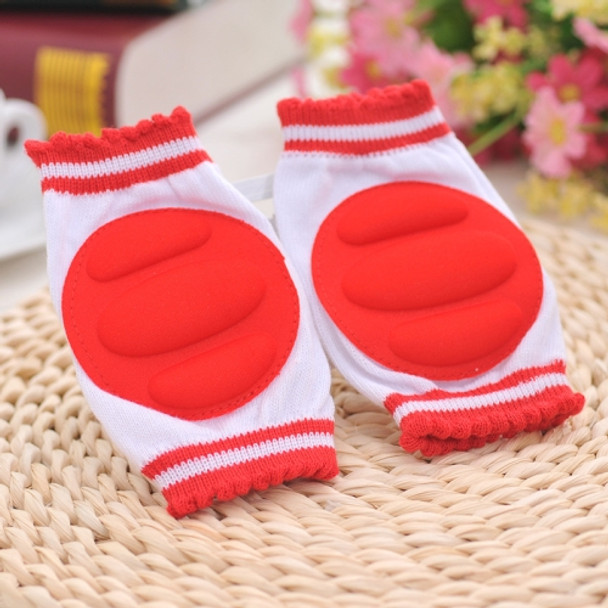 One Pair Ventilated Children  Baby Crawling Walking Knee Guard Elbow Guard Protecting Pads(Red)
