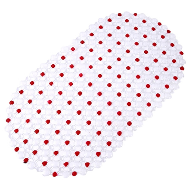 Non-slip PVC Bath Mat Bathmat Bathroom Shower Pad, Size : 36x67cm(Red)
