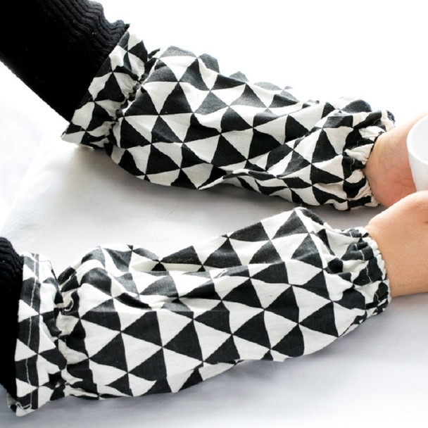 Black Triangle Cotton and Linen Painting Adult Long Anti-fouling Cuffs Housework Sleeves