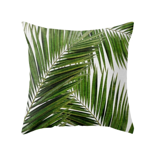 Tropical Plants Pillow Case Polyester Decorative Pillowcases Green Leaves Throw Pillow Cover Square 45CM x45CM(24)