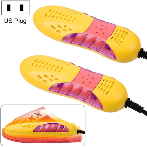 Multifunctional Household Cartoon Dehumidification Deodorization Shoe Warmer Dryer with Lighting, US Plug(Yellow)