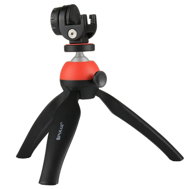 PULUZ Pocket Mini Tripod Mount with 360 Degree Ball Head & Phone Clamp for Smartphones(Red)