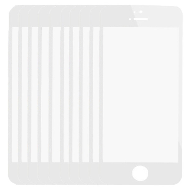 10 PCS for iPhone 5C Front Screen Outer Glass Lens(White)