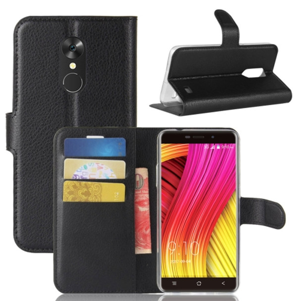 Blackview for A10 (MPH1904) Litchi Texture Horizontal Flip Leather Case with Holder & Card Slots & Wallet(Black)