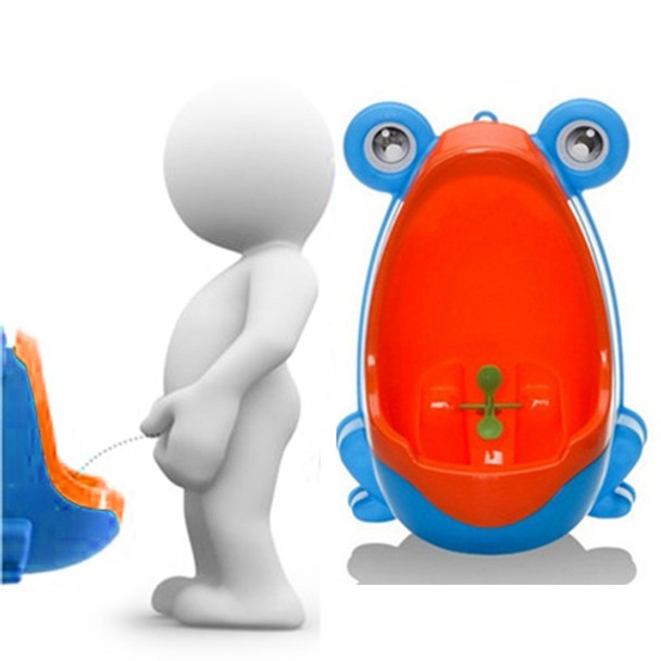 Cartoon Frog Shape Kids Wall-Mounted Potty Toilet(Blue)