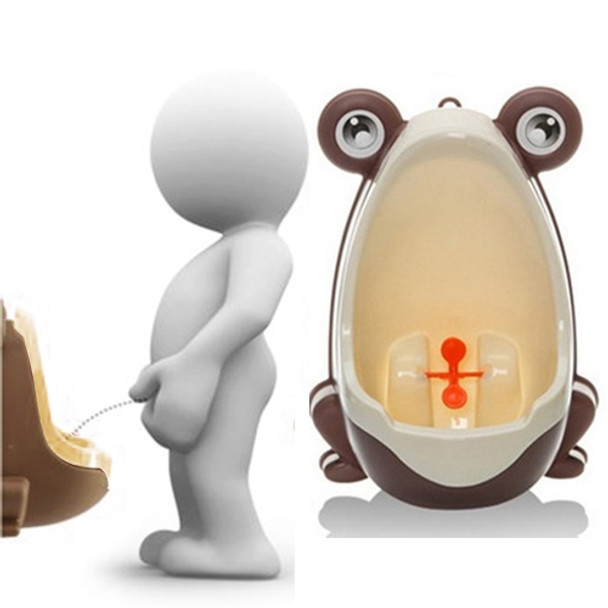 Cartoon Frog Shape Kids Wall-Mounted Potty Toilet(Brown)