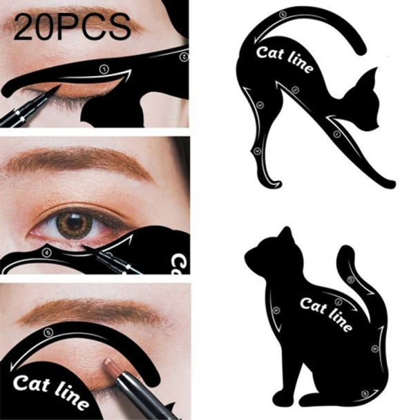 20 PCS / 10 Sets Women Cat Line Eye Makeup Tool Model