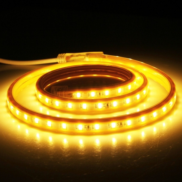 Casing LED Light Strip, 72 LED/m, 144 LEDs SMD 5730 IP65 Waterproof with Power Plug, AC 220V(Warm White)