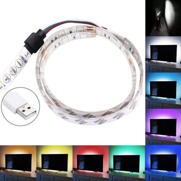50cm 3W USB TV Rope Light, Epoxy IP65 Waterproof 30 LED 5050 SMD with 1m Extended Switch Cable & Manual Controller, Wide: 10mm(Colorful Light)