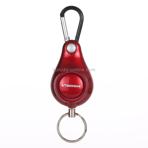 DOBERMAN Key-chain Personal Security Alarm Pull Ring Triggered Anti-attack Safety Emergency Alarm(Red)