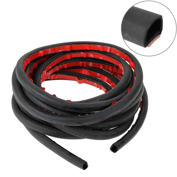 Big D-shaped Car Noise Reduction Sealing Strip with Sticker, Length: 5m