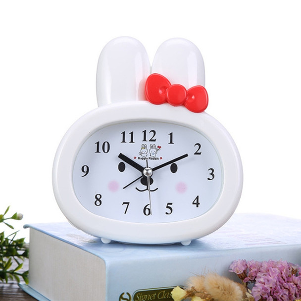 3 PCS Home Daily Use Clocks Cartoon Bunny Children Creative Alarm Clock(White)