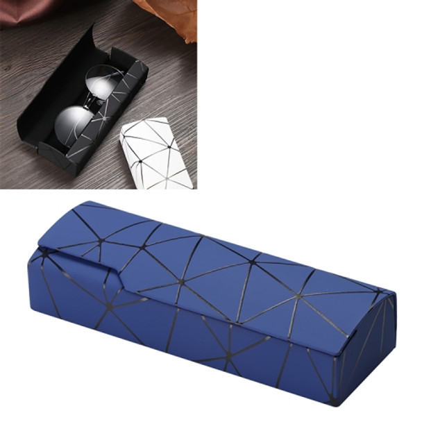 Lattice Pattern Portable Glasses Box(Blue)