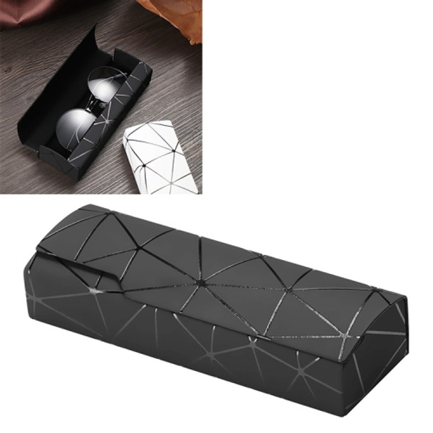Lattice Pattern Portable Glasses Box(Black)