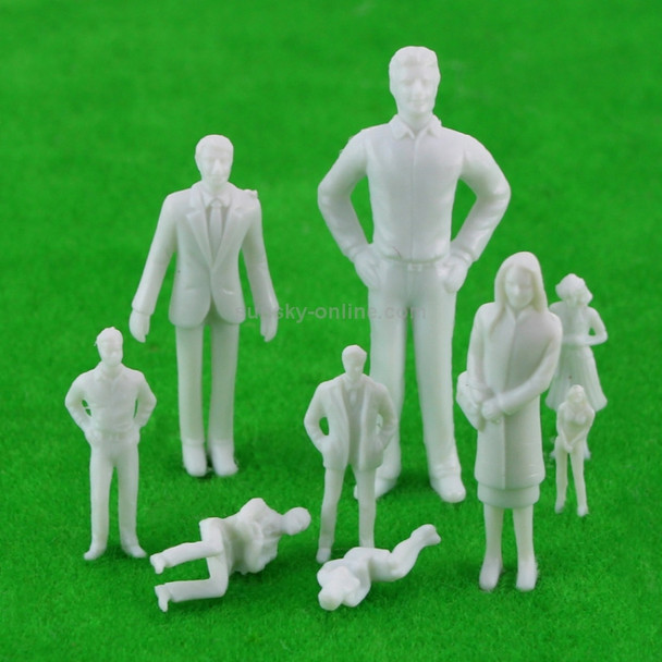 100PCS White unpainted Architectural Model Figures People 1:200