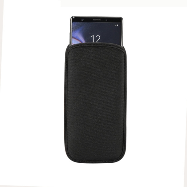 Universal Neoprene Cell Phone Bag for Galaxy Note10 / A70 / A80 and other 6.7 inch Smartphones(Black)