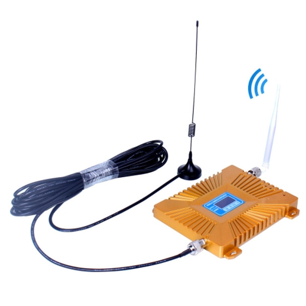 GSM900 / DCS1800MHz Mini Mobile Phone LCD Signal Repeater with Sucker Antenna(Gold)