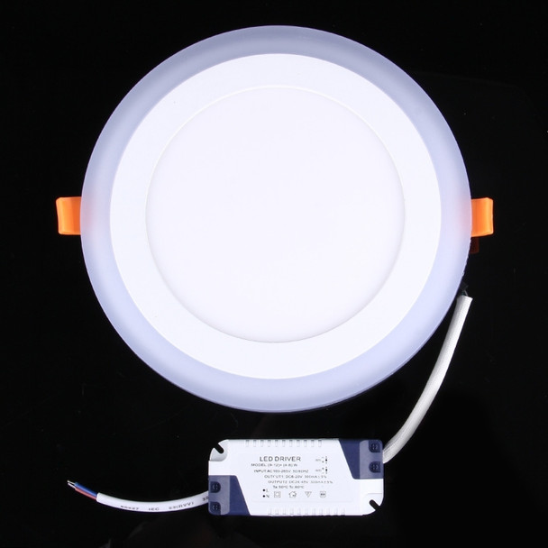 12W + 6W LED Double Panel Light, Wide Voltage Isolation Two Color Wall Ceiling Lamp with 3 luminescence Mode, AC 100-265V, Size: 190 x 190 x 8 mm