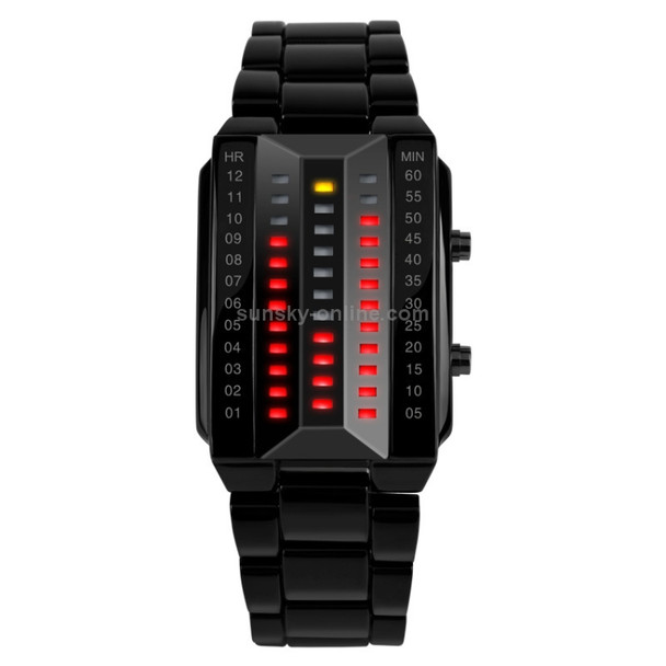 SKMEI 1035 Multifunctional Men Outdoor Fashion Noctilucent Waterproof LED Digital Watch(Black)