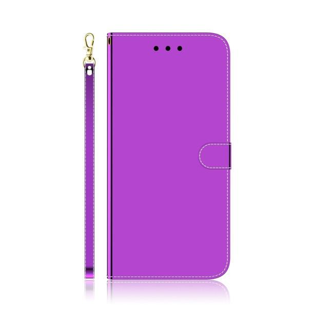 For Huawei P30 Imitated Mirror Surface Horizontal Flip Leather Case with Holder & Card Slots & Wallet & Lanyard(Purple)
