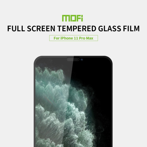 For iPhone 11 Pro Max   MOFI 9H 2.5D Full Screen Tempered Glass Film(Black)