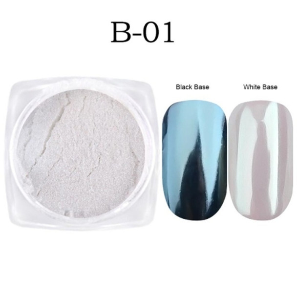 3 PCS Mirror Glitter Nail Chrome Pigment Dazzling DIY Micro Holographic Powder Laser Nail Art Decorations Manicure Tool(B01)