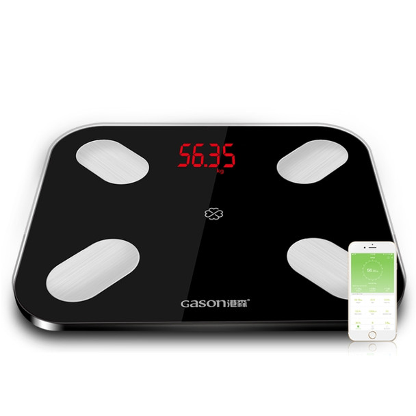 GASON S4 Body Fat Scale Smart Electronic LED Digital Weighing Scale with Bluetooth APP, Support Android or IOS(White)