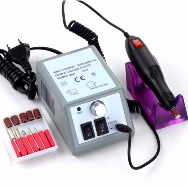 Professional Electric Nail Drill Manicure Machine Pedicure Nail Art Equipment Electronic Nail File with Drills 6 Bits(220V EU)