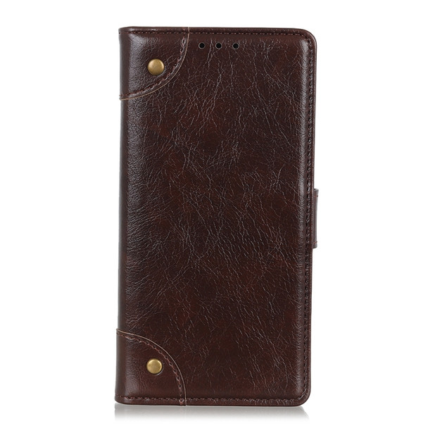 For Galaxy A51 Copper Buckle Nappa Texture Horizontal Flip Leather Case with Holder & Card Slots & Wallet(Coffee)