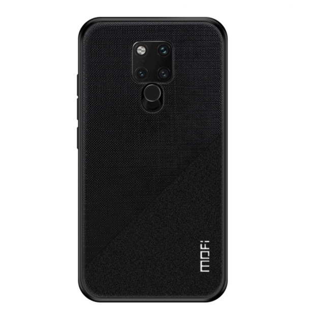 MOFI Shockproof TPU + PC + Cloth Pasted Case for Huawei Mate 20 X(Black)