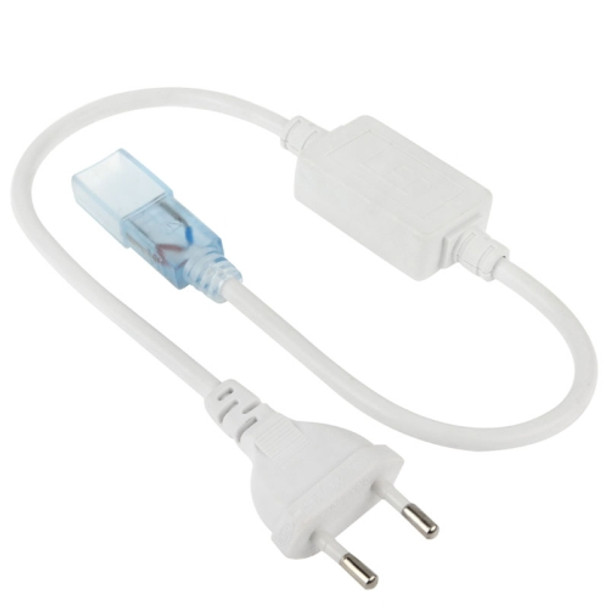 EU Plug LED Strip AC Power Supply Adapter Cable, Length: 50cm(White)