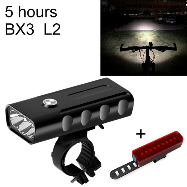 BX3 USB Charging Bicycle Light Front Handlebar Led Light (5 Hours, L2+A02 Lamp)