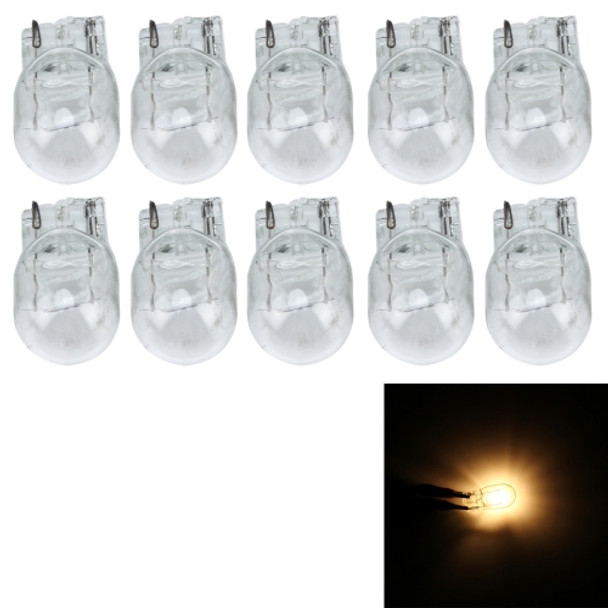 10 PCS 7440 3W Car Turn Light with Glass Shell, DC 12V (Warm White)