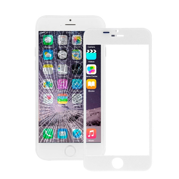 10 PCS for iPhone 6 Plus Front Screen Outer Glass Lens(White)