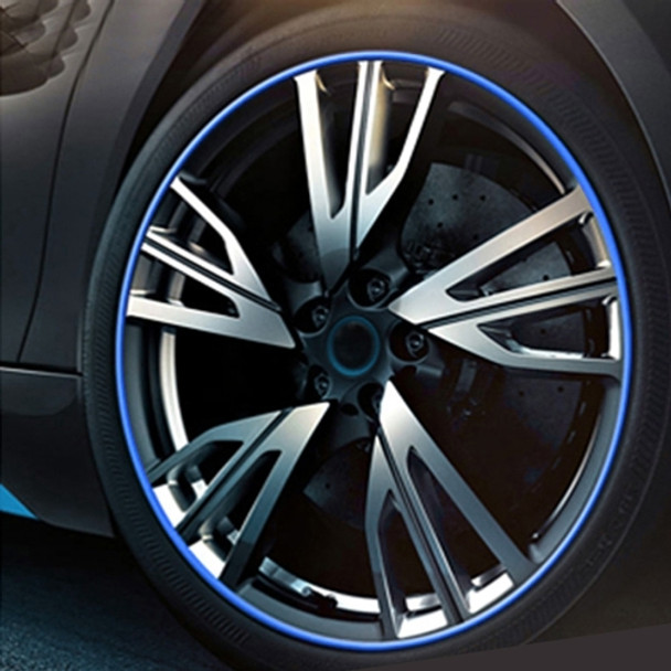 Universal Decorative Scratchproof Stickup 8M Flexible Car Wheel Hub TRIM Mouldings Shining Decoration Strip(Blue)