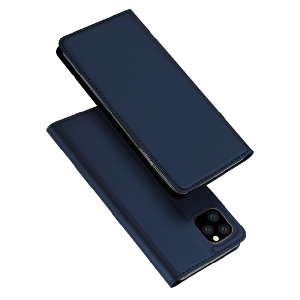 DUX DUCIS Skin Pro Series Shockproof Horizontal Flip Leather Case with Holder & Card Slots for iPhone 11 Pro(Dark Blue)