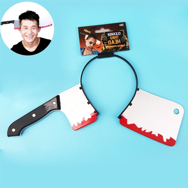 Halloween Costume Party Whole Horror Wear Head Props Kitchen Knife Hair Hoop Game Show Supplies