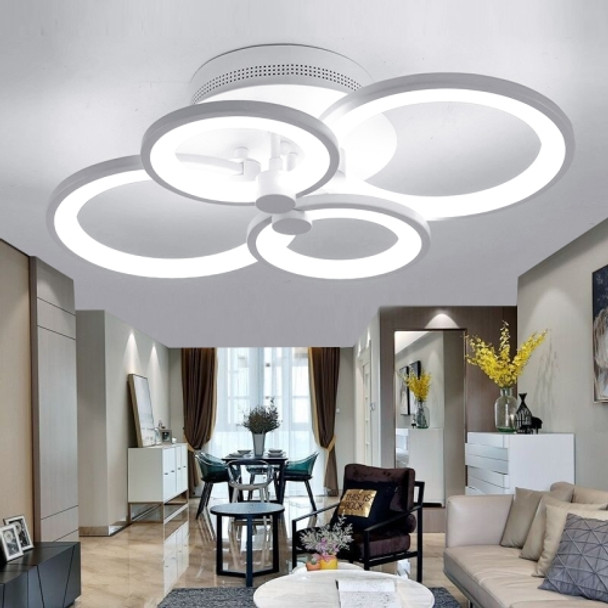 28W Creative Round Modern Art LED Ceiling Lamp, 4 Heads (White Light)