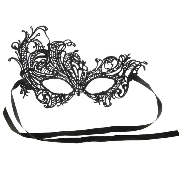 Sexy Girl Eye Mask Lace Venetian Masquerade Ball Party Fancy Mask(Black)