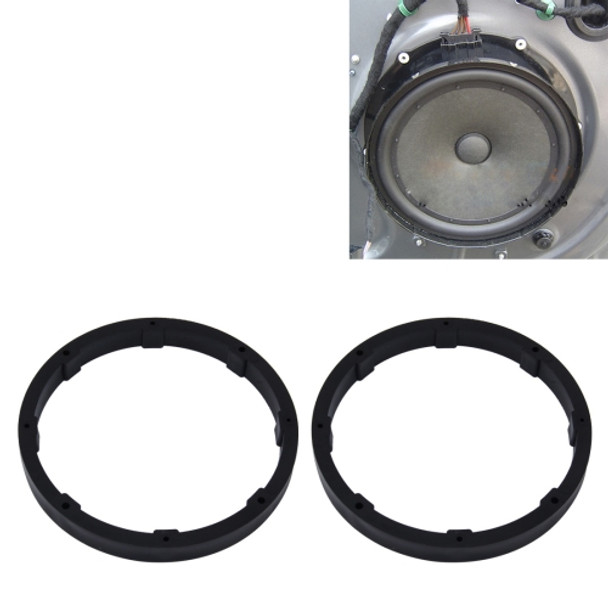 2 PCS 6.5 inch Car Auto ABS  Loudspeaker Base Protection Solid Cover Holder Mat, Inner Diameter: 14.5cm