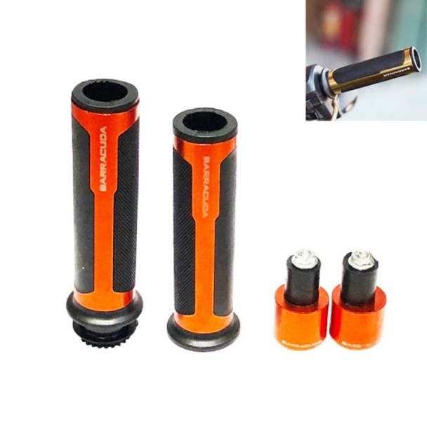 Motorcycle Modification Accessories Hand Grip Cover Handlebar Set(Orange)