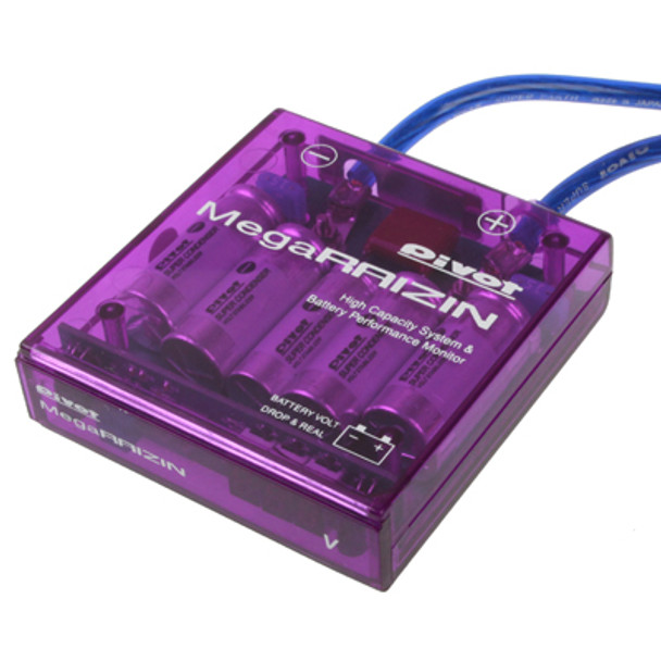 PIVOT Mega Raizin Voltage Stabilizer, High Capacity System & Battery Performance Monitor, DC 12V(Purple)
