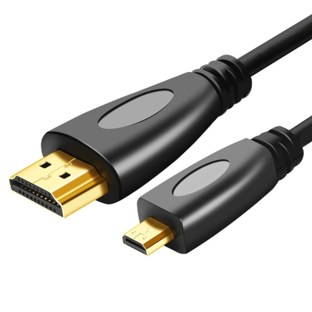 1.5m Gold Plated 3D 1080P Micro HDMI Male to HDMI Male cable for Mobile Phone, Cameras, GoPro