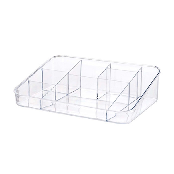 Plastic Multifunctional Dresser Cosmetics Shelf Storage Box(Transparent)