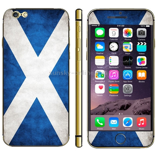 Scottish Flag Pattern Mobile Phone Decal Stickers for iPhone 6 Plus & 6S Plus