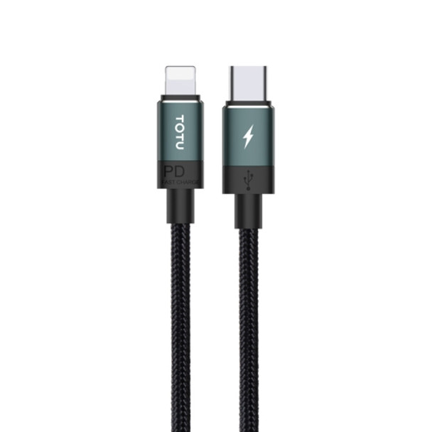 TOTUDESIGN Speedy Series BPD-001 PD USB-C / Type-C to 8 Pin Interface Fast Charge Data Sync Data Cable, Cable Length: 1.2m(Green)